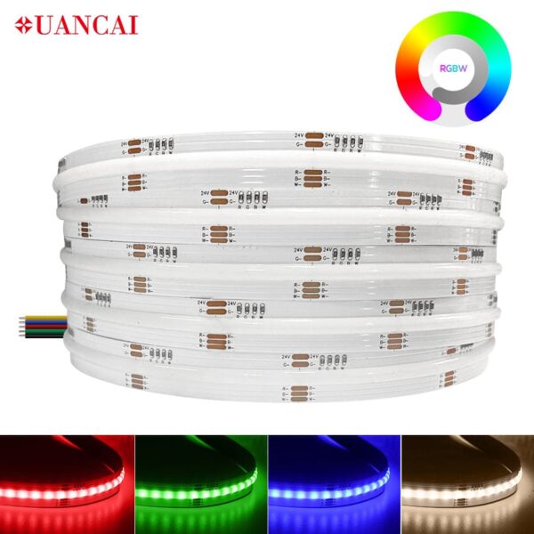 RGBW 12mm 24v Color Changing Cob Led Strip Lights