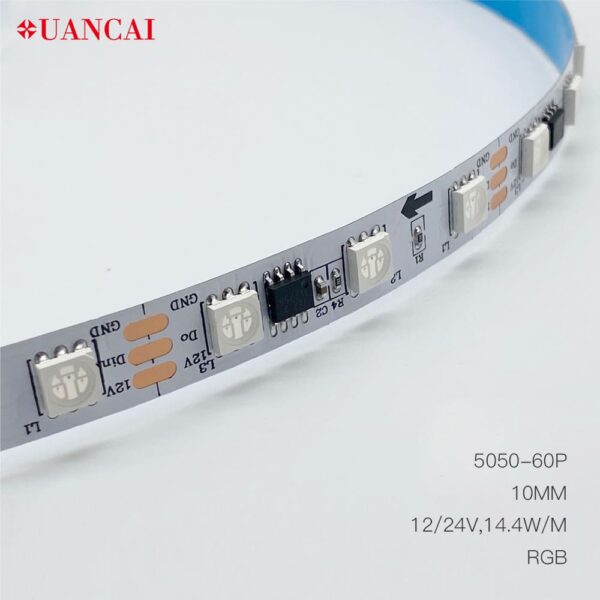SMD 5050 60leds 12v24v 10mm RGB addressable LED strip lights
