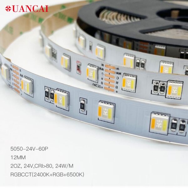 SMD Led Strip light 5050 60leds 24v 12mm RGBCCT changeable LED tape lights