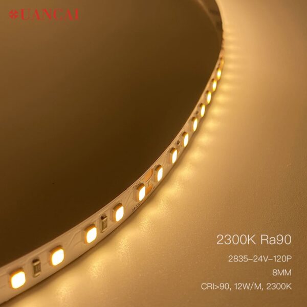 SMD led Strip 2835 120p 8mm 24v Single Color 2300k