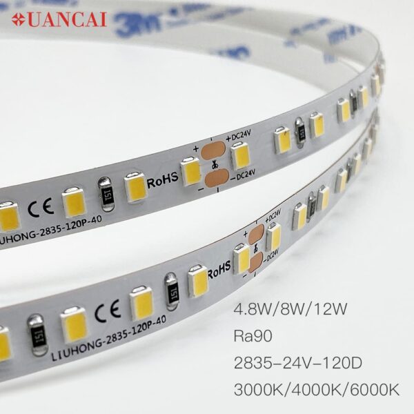 SMD led Strip Tape 2835 120 24v 3000k4000k6000k Ra90